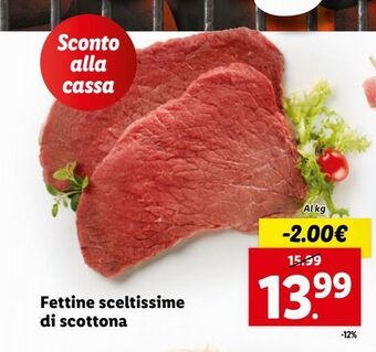 Lidl Fettine sceltissime di scottona offerta