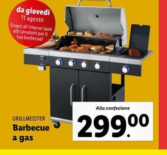 Lidl Barbecue a gas grillmeister offerta