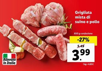 Lidl Grigliata mista di suino e pollo offerta