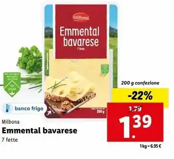 Lidl Emmental  bavarese milbona offerta