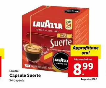 Lidl Capsule suerte lavazza offerta