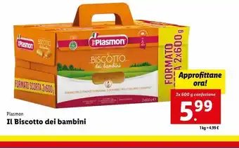 Il biscotto dei bambini plasmon
