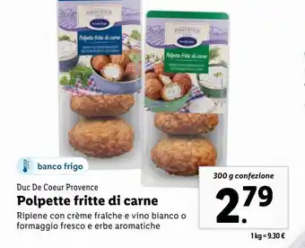Lidl Polpette fritte di carne duc de coeur provence offerta