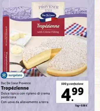 Lidl Tropezienne duc de coeur provence offerta