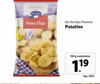 Lidl Patatine duc de coeur provence offerta