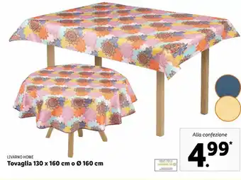 Lidl Tovaglia 130 x 160 cm - 160 cm livarno home offerta
