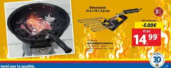 Lidl Accendigrill eletricco grillmeister offerta