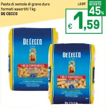 Iper La Grande De Cecco Pasta di semola di grano duro formati assortiti 1 kg offerta