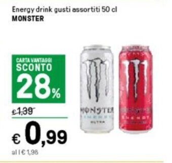 Monster Energy drink gusti assortiti 50 cl