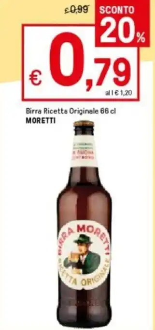 Iper La Grande Moretti Birra Ricetta Originale 66 cl offerta