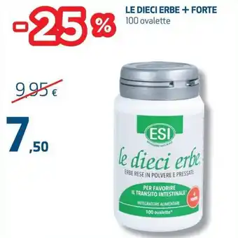 Coop Esi Le Dieci Erbe + Forte 100 ovalette offerta