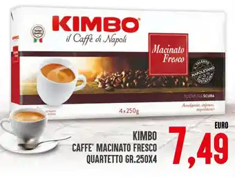 Kimbo Caffe' Macinato Fresco Quartetto gr. 250x4