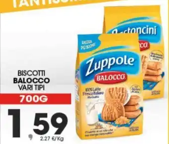 Eurospar Balocco Biscotti vari tipi 700 g offerta