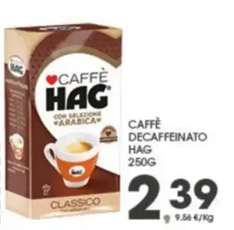 Eurospar Caffè HAG Decaffeinato 250 g offerta