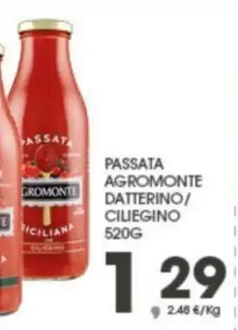 Eurospar Passata Agromonte Datterino/Ciliegino 520 g offerta