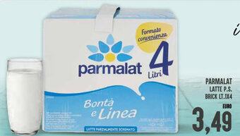 Iper Pellicano Parmalat Latte P.S. Brick lt. 1x4 offerta