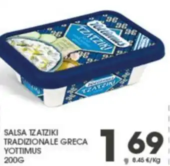 Eurospar Salsa Tzatziki Tradizionale Greca Yottimus 200 g offerta