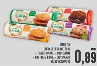 Gullon Cuor di Cereale Tubo Tradizionale/Croccante/Frutta & Fibre/Cioccolato gr. 265/280/300