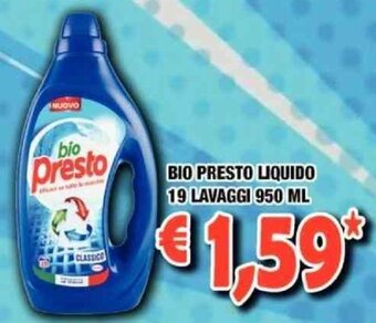 bio Presto Liquido 19 lavaggi 950 ml