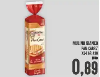 Iper Pellicano Mulino Bianco Pan Carre' X24 gr. 430 offerta
