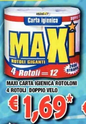 Cossuto Maxi Carta Igienica Rotoloni 4 Rotoli Doppio Velo offerta