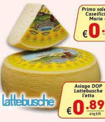 Ipercarni Lattebusche Asiago DOP offerta