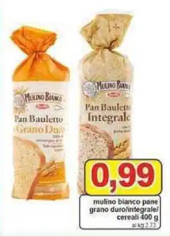 Pewex Mulino Bianco Pane Grano duro/integrale/Cereali 400 g offerta