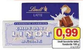 Pewex Lindt Tavolette latte/fondente 100 g offerta