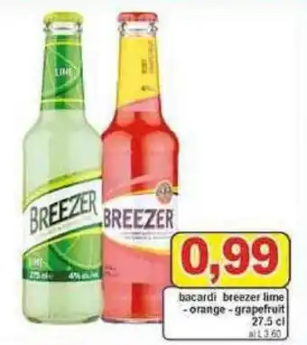 Breezer Bacardi lime - orange-grapefruit 27.5 cl