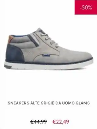 Sneakers Alte Grigie da uomo glams