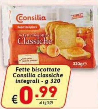 Consilia Fette biscottate classiche integrali - 320 g