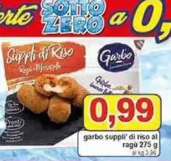 Pewex Garbo suppli' di riso al ragù 275 g offerta