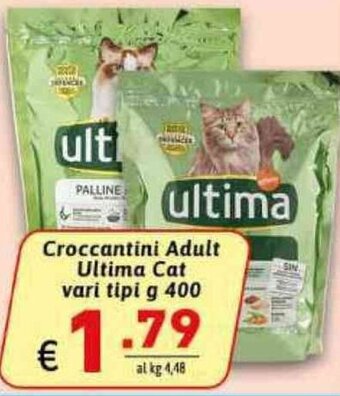 Ipercarni Ultima Cat Croccantini Adult vari tipi 400 g offerta