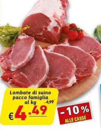 Ipercarni Lombate di suino pacco famiglia al kg offerta