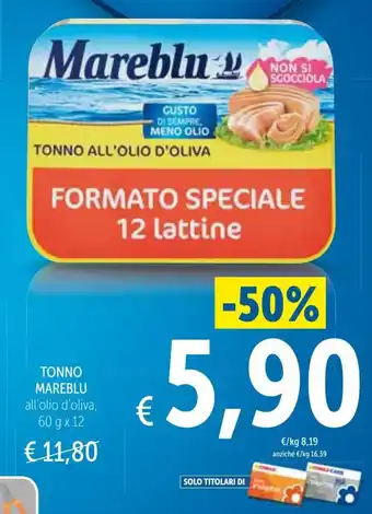 Spazio Conad Mareblu Tonno 60 g x 12 offerta