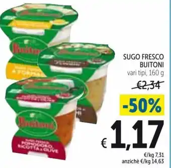 Spazio Conad Buitoni Sugo Fresco 160 g offerta