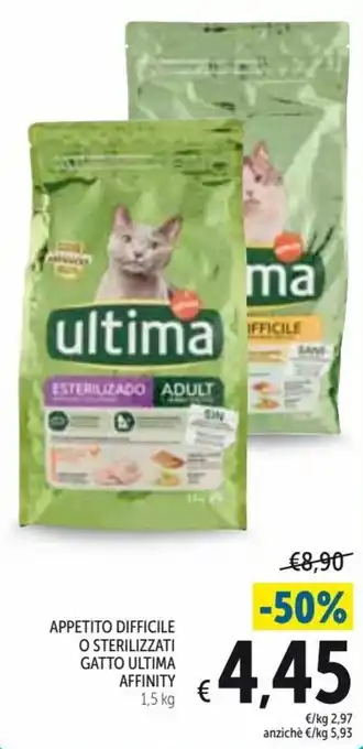 Ultima Affinity Appetito Difficile o sterilizzati gatto 1,5 kg