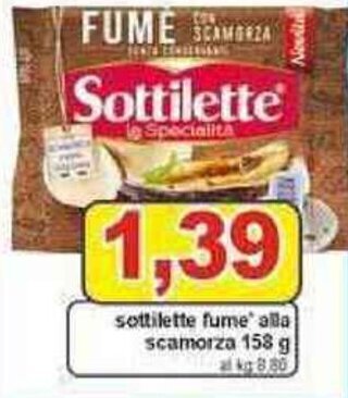 Pewex Sottilette Fume'Alla Scamorza 158 g offerta