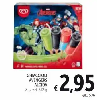 Spazio Conad Algida Ghiaccioli Avengers 8 pezzi, 512 g offerta