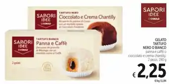 Conad Sapori & Idee Gelato Tartufo nero o bianco 2 pezzi, 190 g