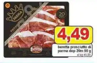 Pewex Parma Beretta Prosciutto dop 20 m 90 g offerta