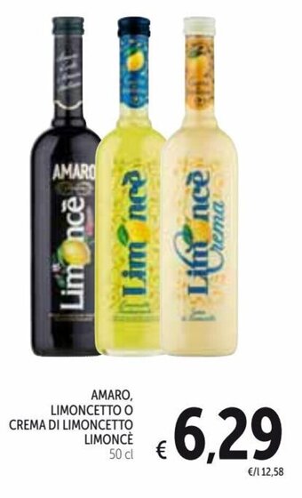 Spazio Conad Amaro, Limoncetto o crema di limoncetto limoncé 50 cl offerta