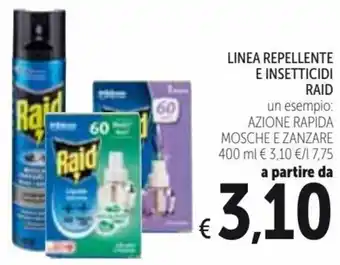 Spazio Conad Raid Linea Repellente e insetticidi 400 ml offerta