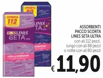 Spazio Conad Lines Seta Ultra assorbenti pacco scorta 112, 88, 80 pezzi offerta