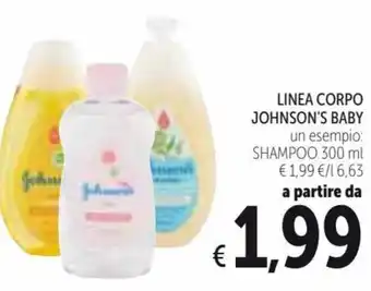 Spazio Conad Johnson's Baby Linea Corpo 300 ml offerta