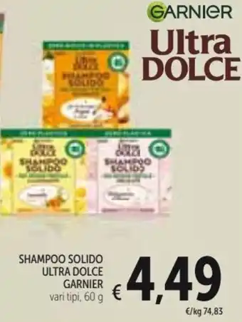 Spazio Conad Garnier Ultra Dolce Shampoo solido 60 g offerta