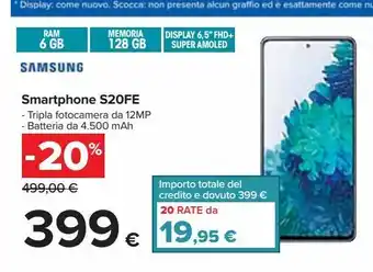 Carrefour Iper Smartphone s20fe samsung offerta