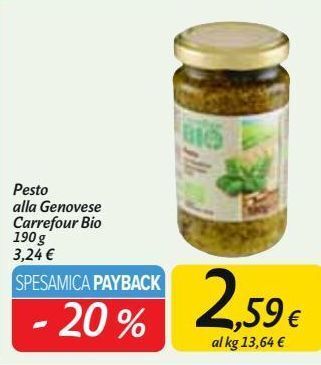 Carrefour Market Pesto alla genovese carrefour bio offerta