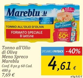 Carrefour Market Tonno all'olio di oliva meno spreco mareblu offerta
