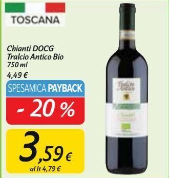 Carrefour Market Chianti docg tralcio antico bio offerta